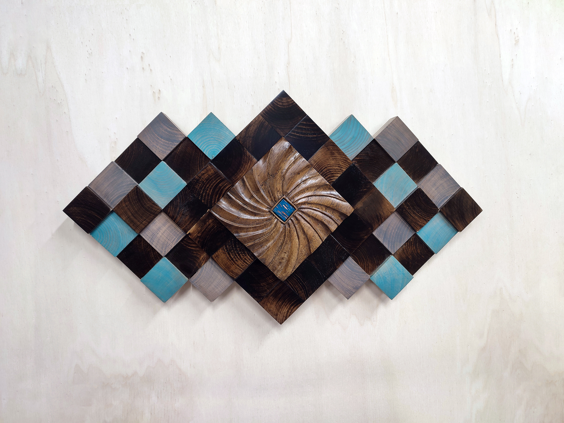 Wood Carved Wall Panel – Unique 3D Wooden Wall Hanging | Handmade Home Decor Gift