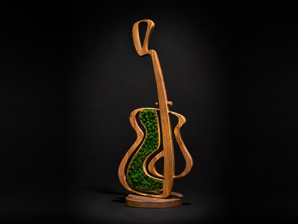 Handmade Moss Guitar Wall Art