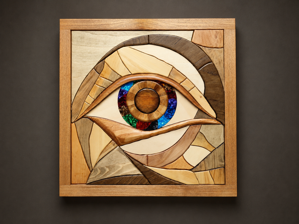 Eye of Vision Custom Wooden Wall Art Commissioned for an Ophthalmology Clinic